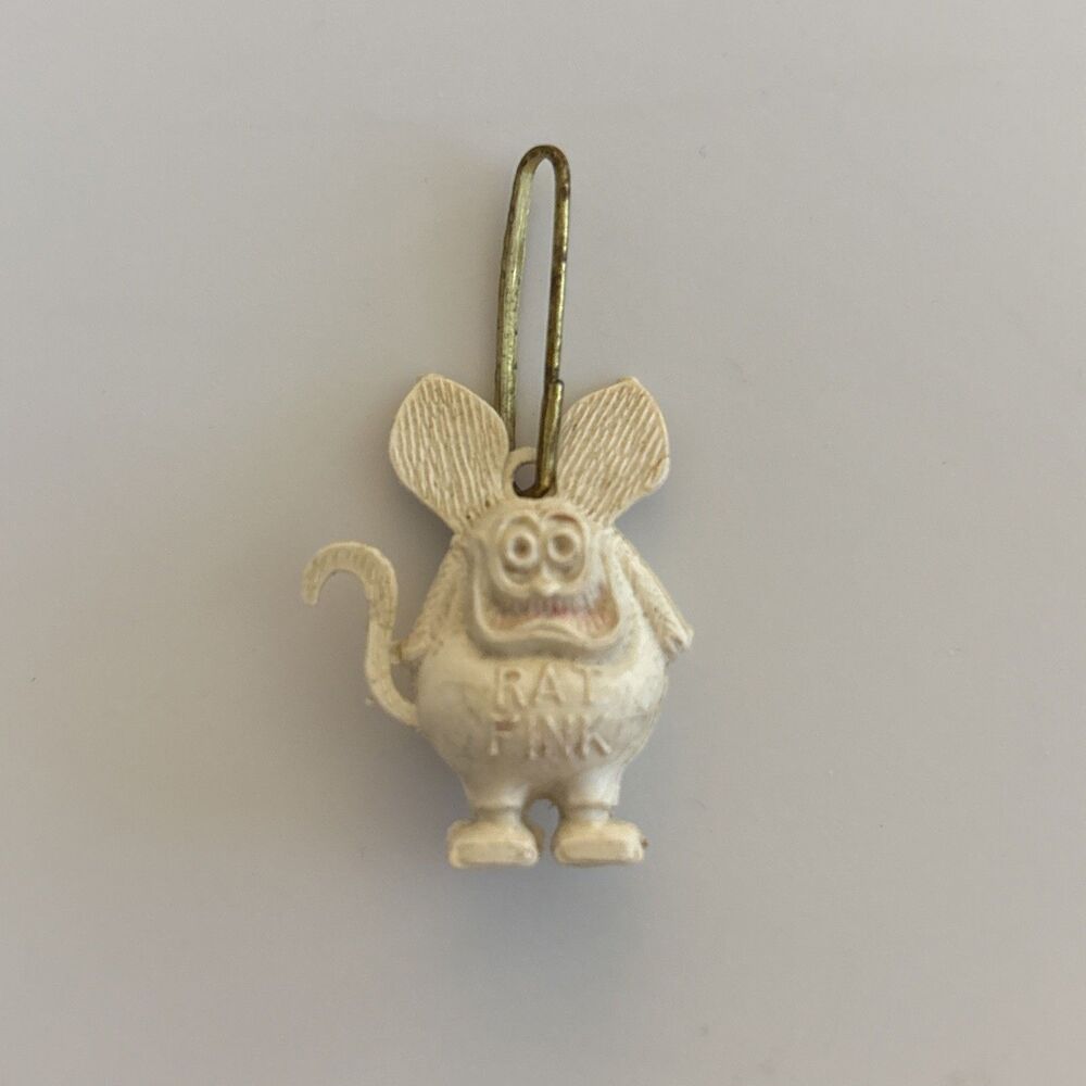 Original Vintage 60s RATFINK Charm White Ed Big Daddy Roth Gumball Monster Toy